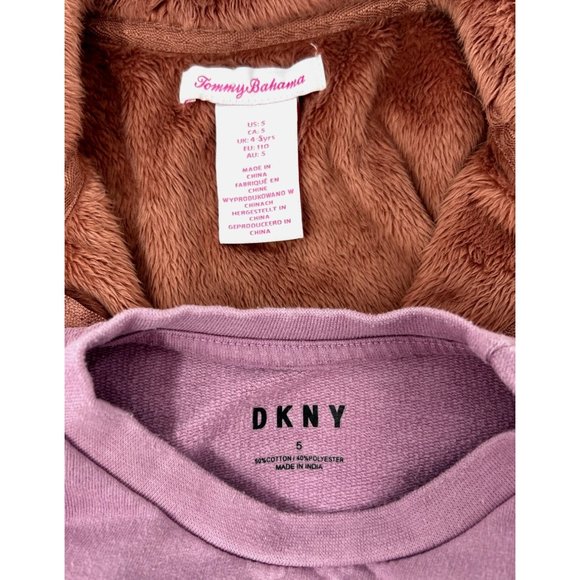 Girl's - DNKY Sweatshirt & Tommy Bahama Light Weight Jacket - Size 5 - Picture 7 of 9